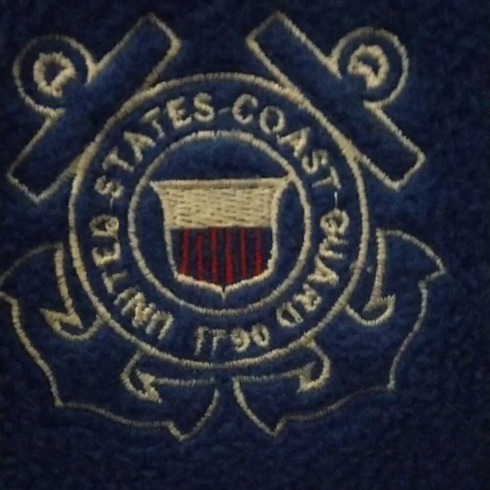 USCG, Women's Fleece Vest, Weatherproof Garment Co., Large, Blue